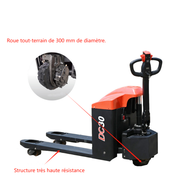 Transpalette électrique tous-terrains ELEP-30 -3000kg (sans livraison) – Image 2